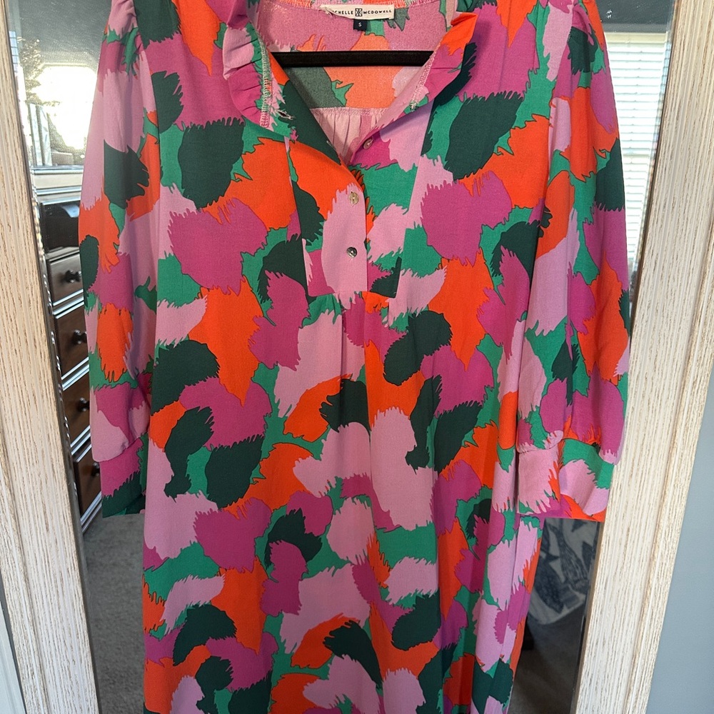 Michelle McDowell Colorful Flowy Dress Small